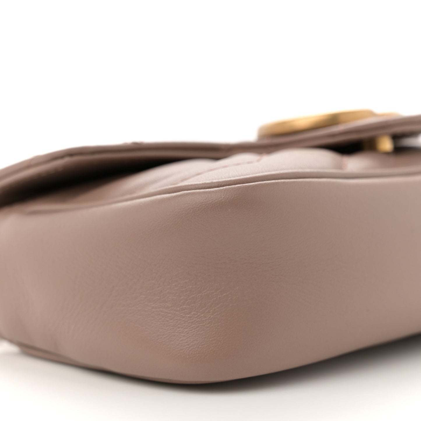Calfskin Matelasse Super Mini GG Marmont Shoulder Bag Porcelain Rose