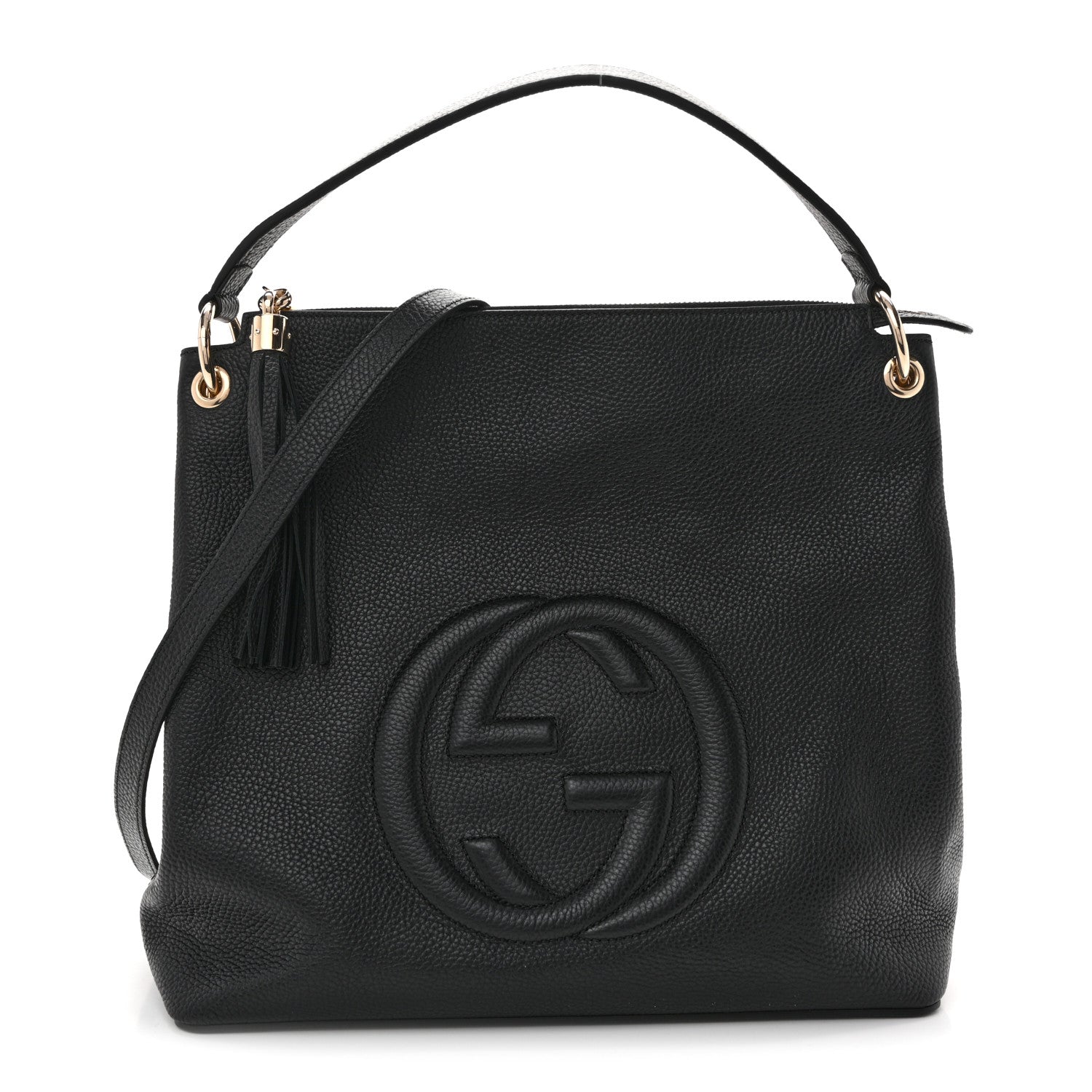 Gucci Pebbled Calfskin Large Soho Hobo Black 1 of 10