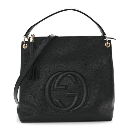 Gucci Pebbled Calfskin Large Soho Hobo Black 1 of 10