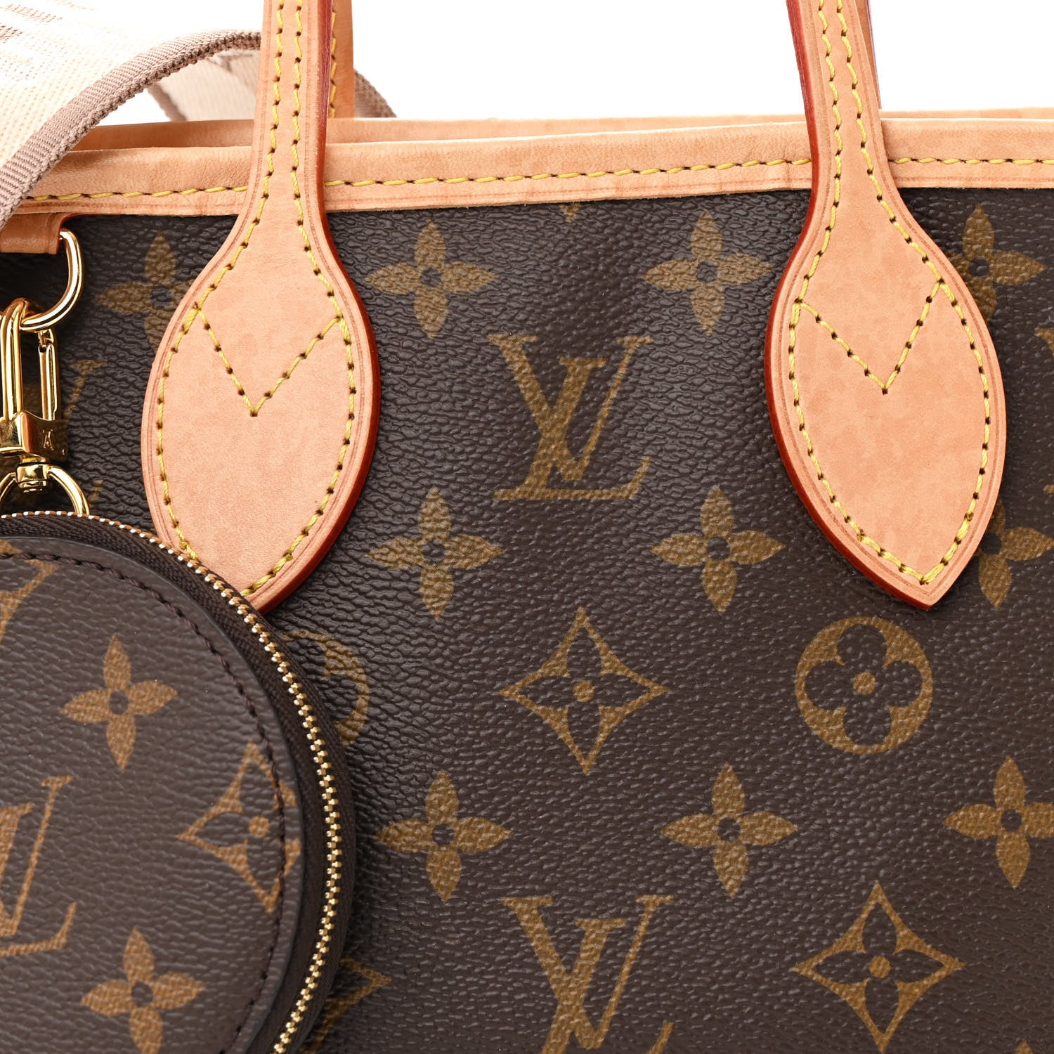 Louis Vuitton Monogram Neverfull BB Beige 8 of 14