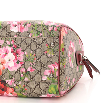 Gucci GG Supreme Monogram Blooms Medium Boston Beige Multicolor Dry Rose 10 of 11