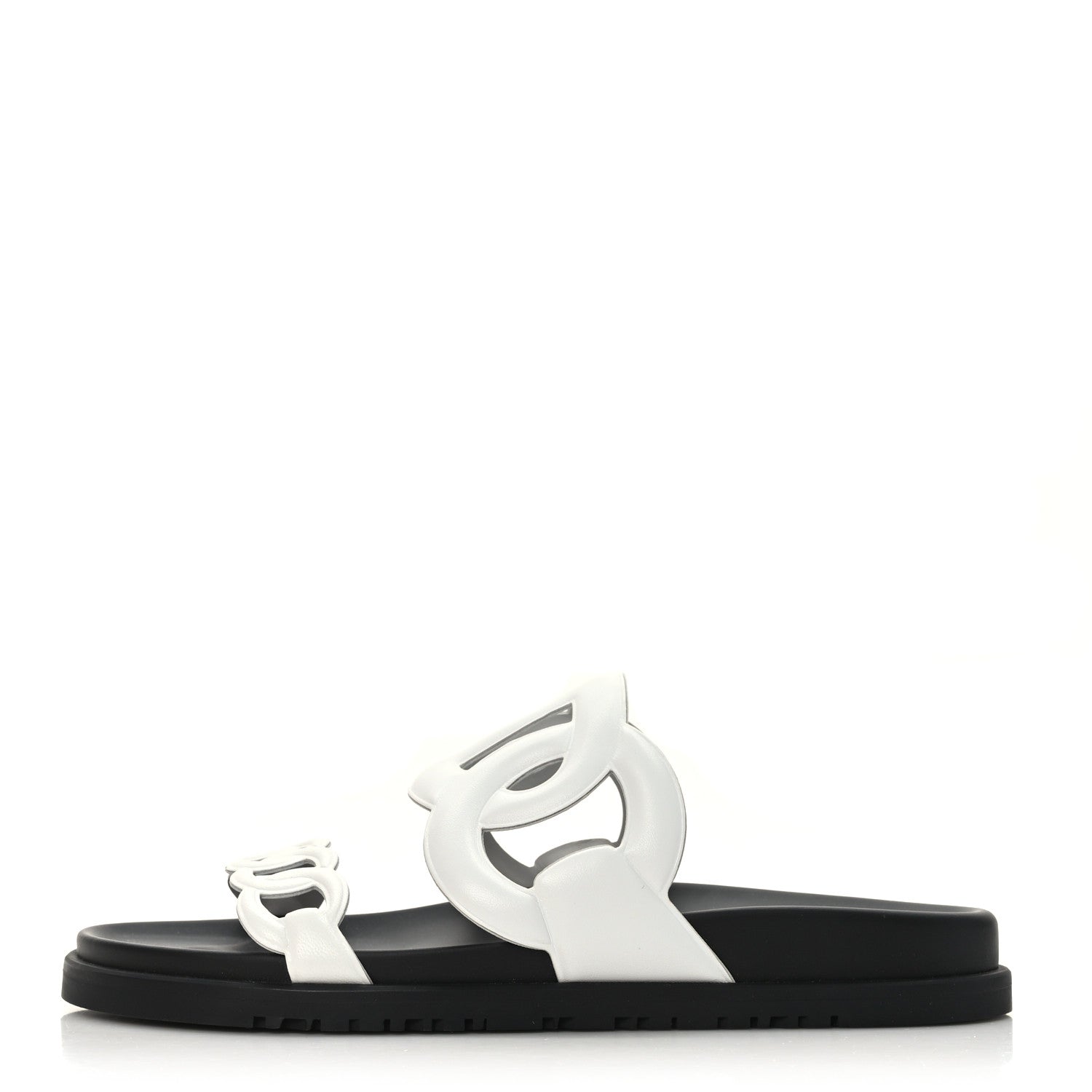 Hermes Nappa Womens Extra Sandals 38 White 1 of 8