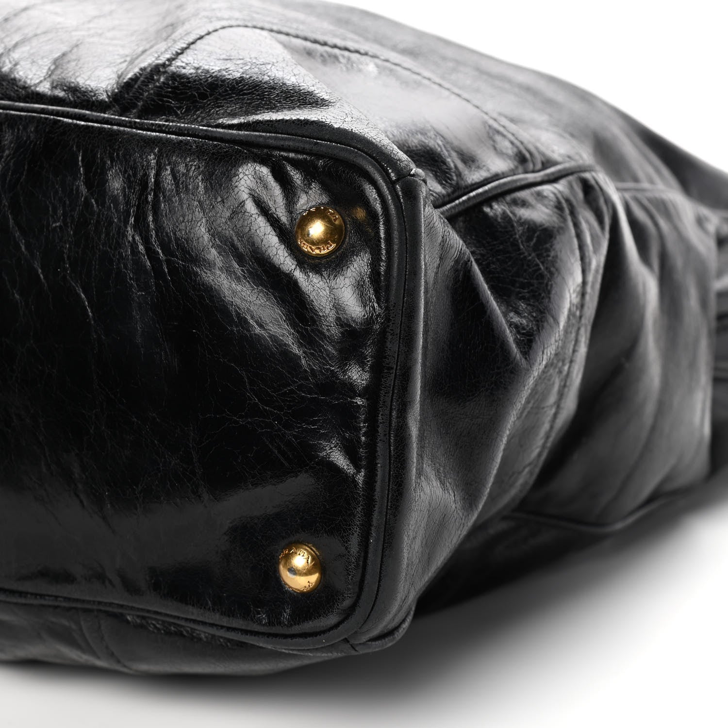 Prada Vitello Shine Tote Black 9 of 15