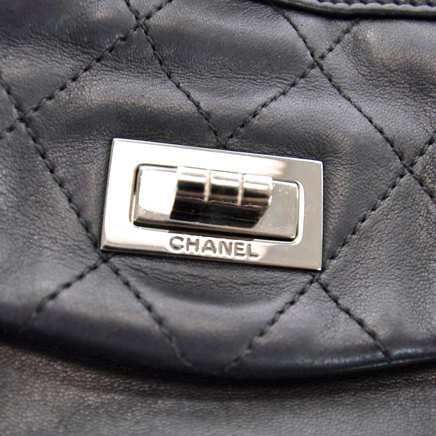 Lambskin Double Mademoiselle Jumbo Flap Black