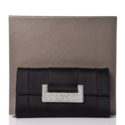 Judith Leiber Satin Swarovski Crystal Nina Clutch Black 7 of 7