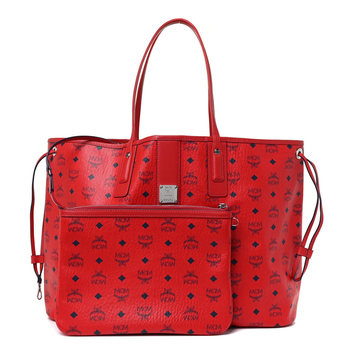 Visetos Large Liz Reversible Shopper Tote Ruby Red