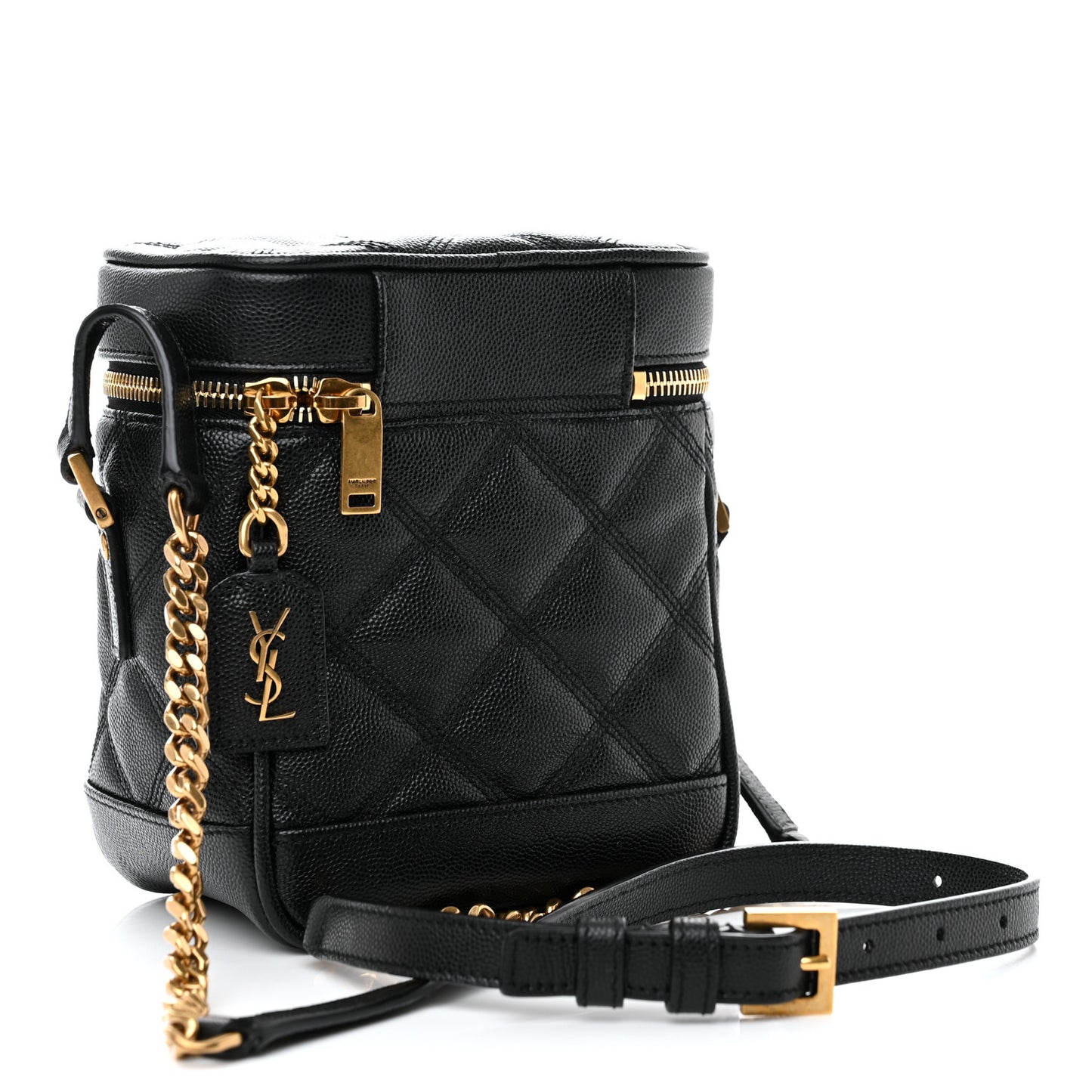 Grain de Poudre Quilted 80's Vanity Bag Black