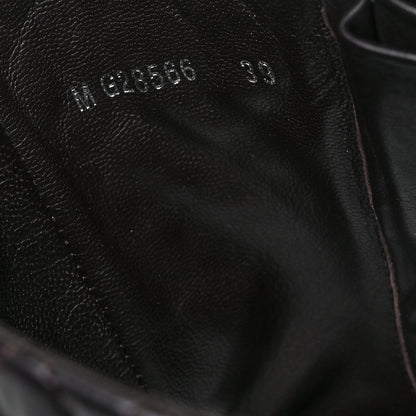 Chanel Calfskin Quilted Biker Boots 39 Brown 7 of 9