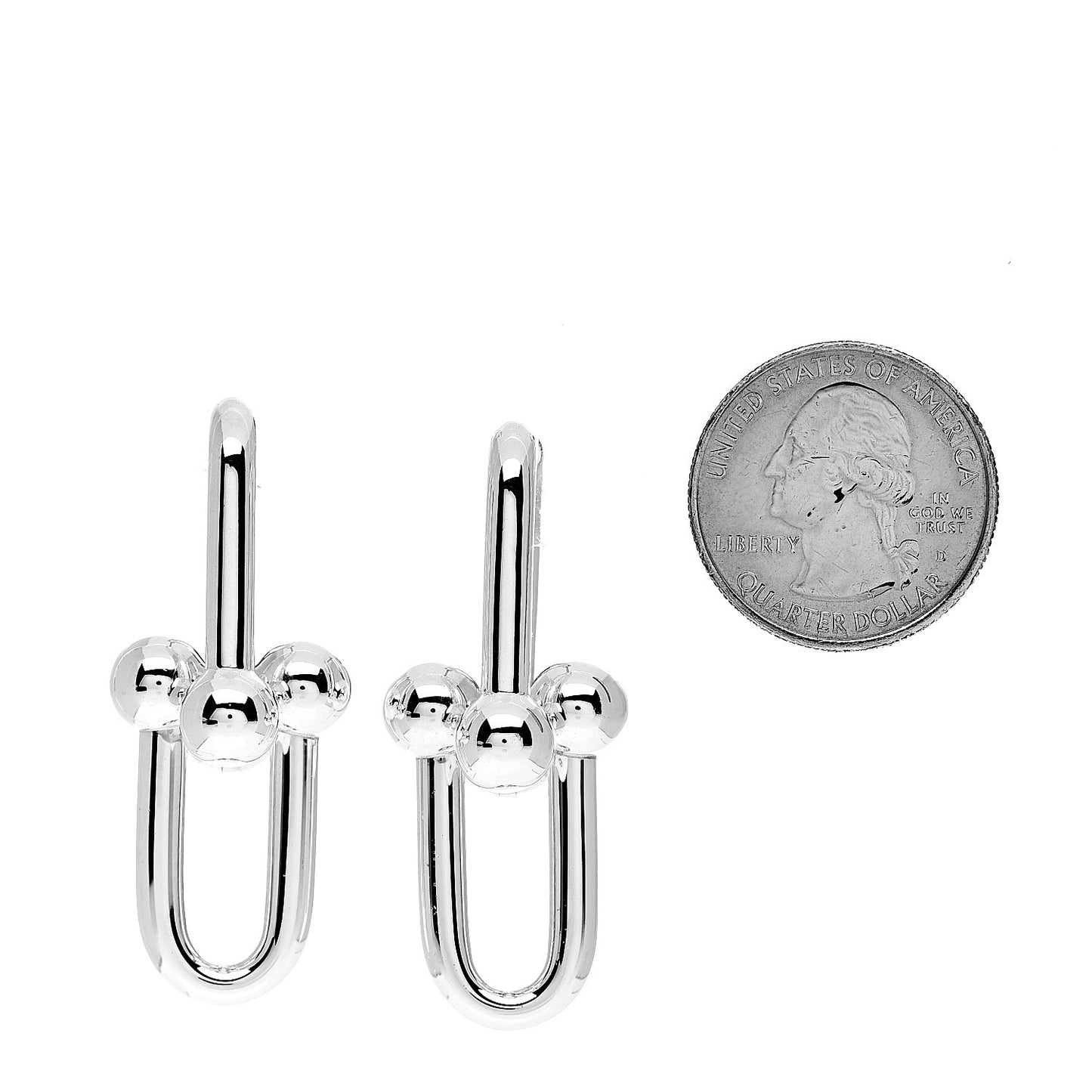 Sterling Silver Extra Large HardWear Link Earrings