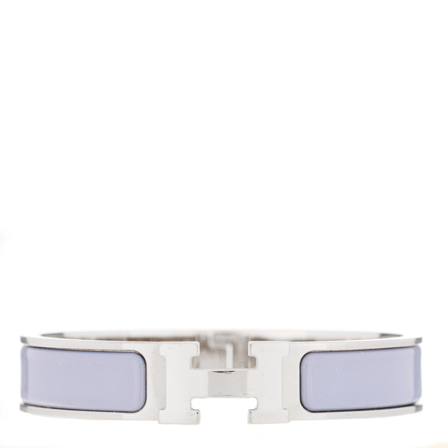 Hermes Enamel Narrow Clic Clac H Bracelet PM Bleu Lin 1 of 4