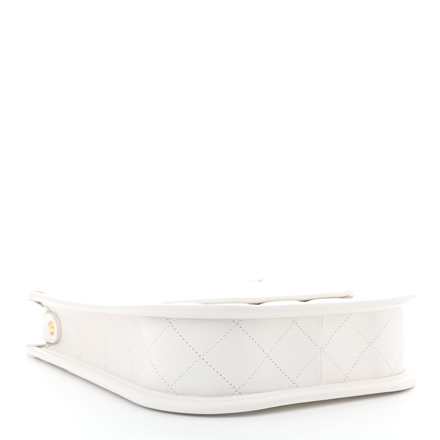 Calfskin Quilted Small Hobo White