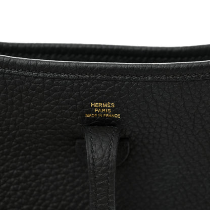 Hermes Taurillon Clemence Amazone Evelyne TPM Black Chocolate 6 of 14
