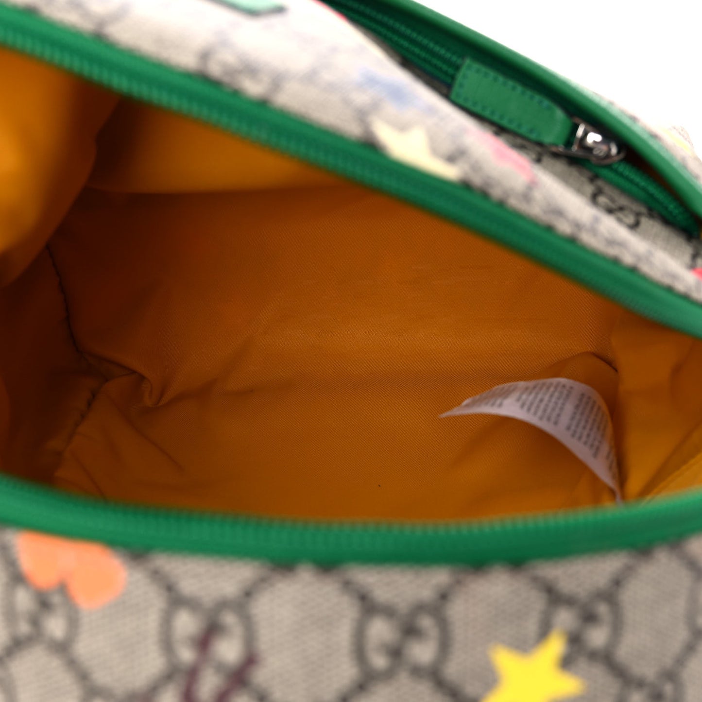 GG Supreme Monogram Ranch Childrens Backpack Beige Ebony Multicolor New Shamarock