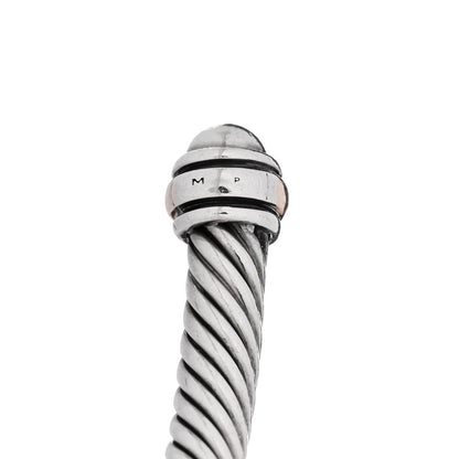 David Yurman Sterling Silver 18K Rose Gold 4mm Cable Classics Bracelet 4 of 5