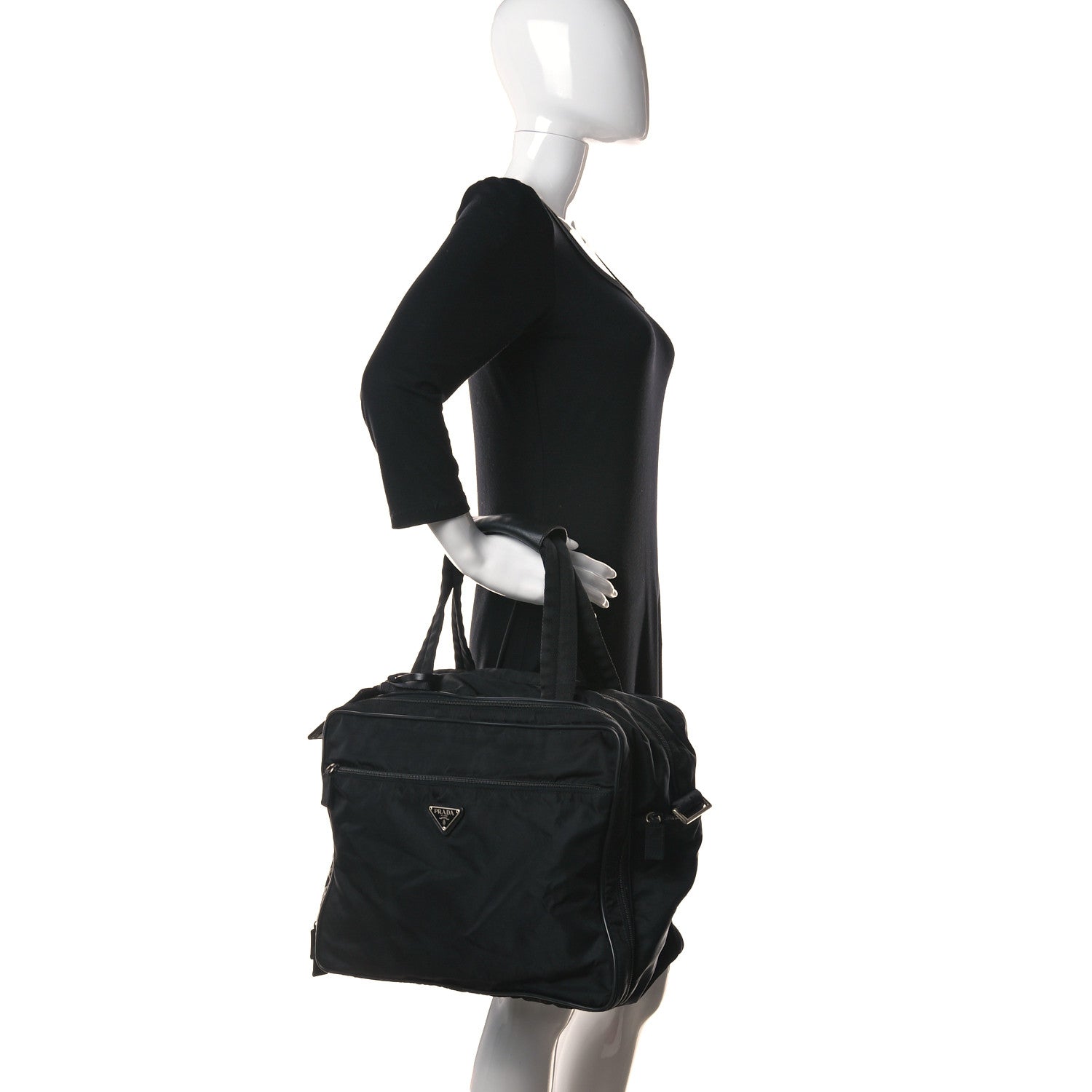 Prada Tessuto Nylon Viaggio Travel Bag Black 2 of 19