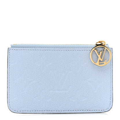 Louis Vuitton Empreinte Monogram Zipped Romy Card Holder Bleu Nuage 1 of 9