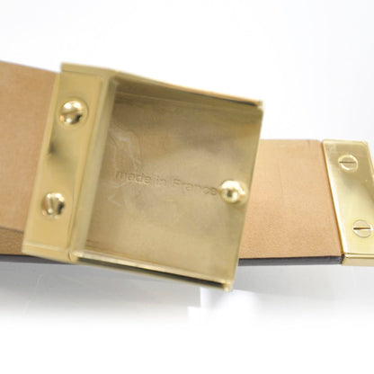 Louis Vuitton Monogram Belt w Gold Buckle 4 of 6