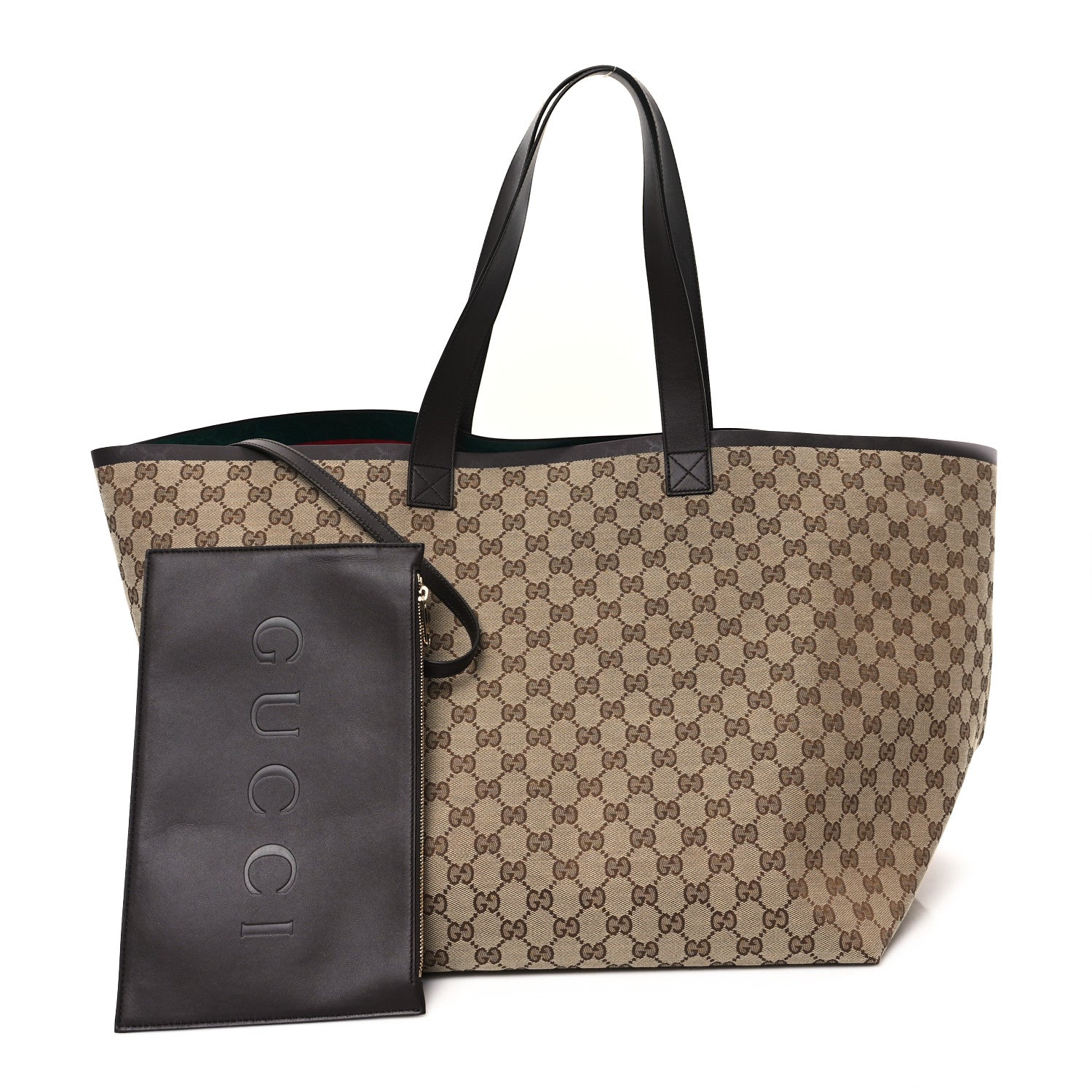 Gucci Original GG Canvas Large Totissima Shopping Tote Beige Ebony 3 of 11