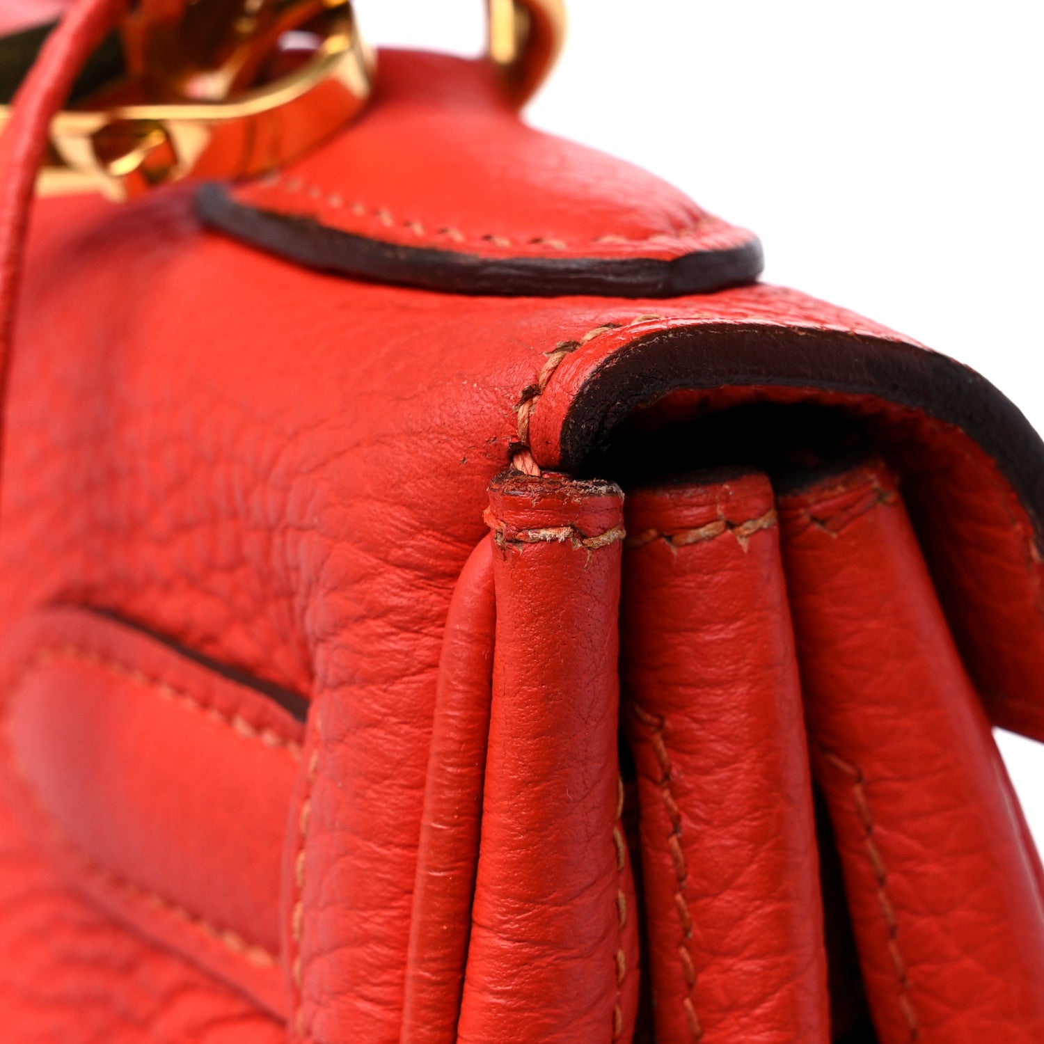 Hermes Taurillon Clemence Kelly Retourne 28 Rouge Pivoine 15 of 17