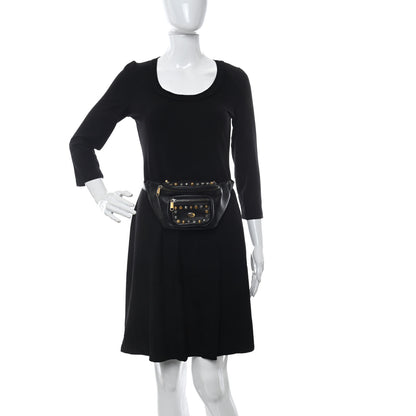 Gucci Calfskin Ophidia Studs Belt Bag Black 2 of 10