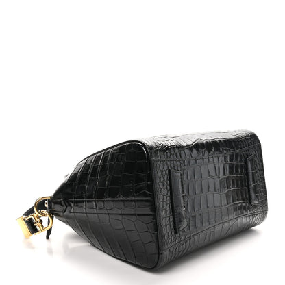 Givenchy Calfskin Crocodile Embossed Small Antigona Black 4 of 10