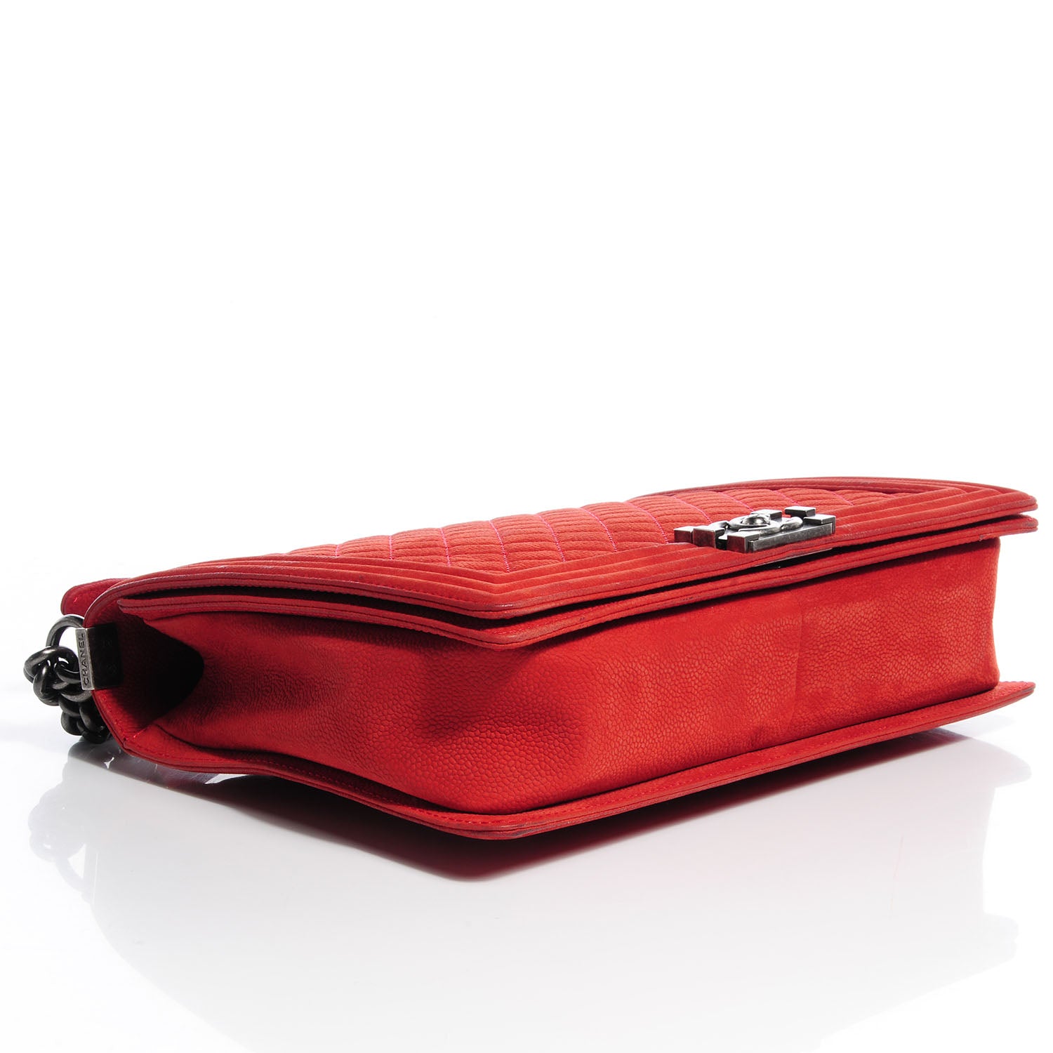 Chanel Matte Caviar Quilted Large Boy Flap Red 4 of 8