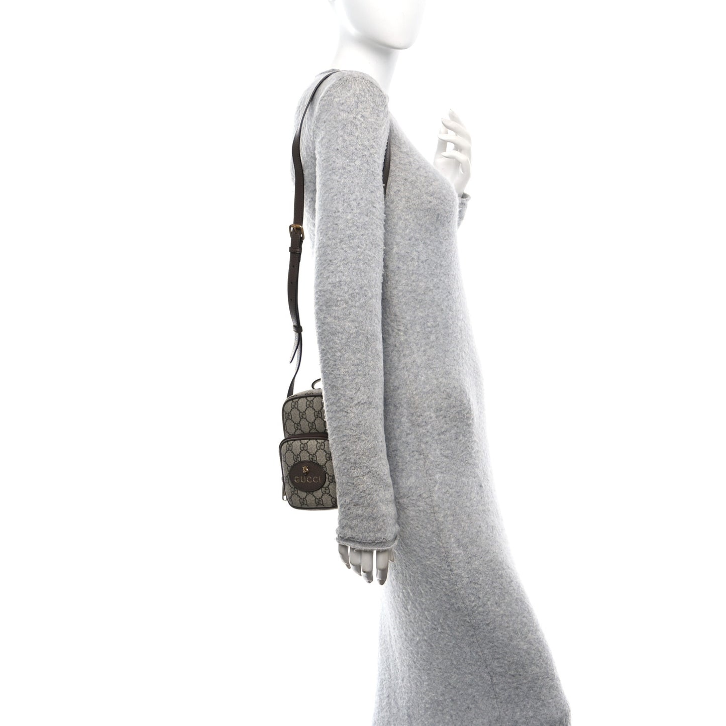 GG Supreme Monogram Mini Neo Vintage Double Zip Messenger Bag Beige New Acero Crop