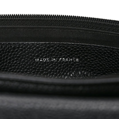 Chanel Caviar Half Moon Wallet On Chain WOC Black 7 of 11