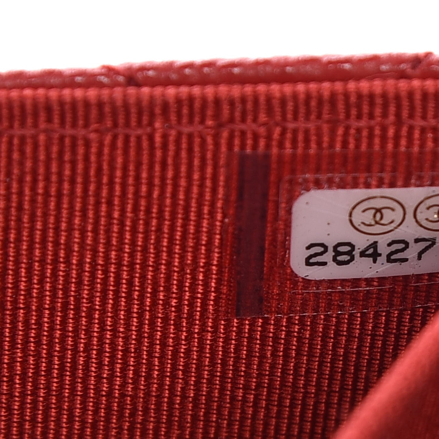Caviar Quilted Flap Card Holder Wallet Red