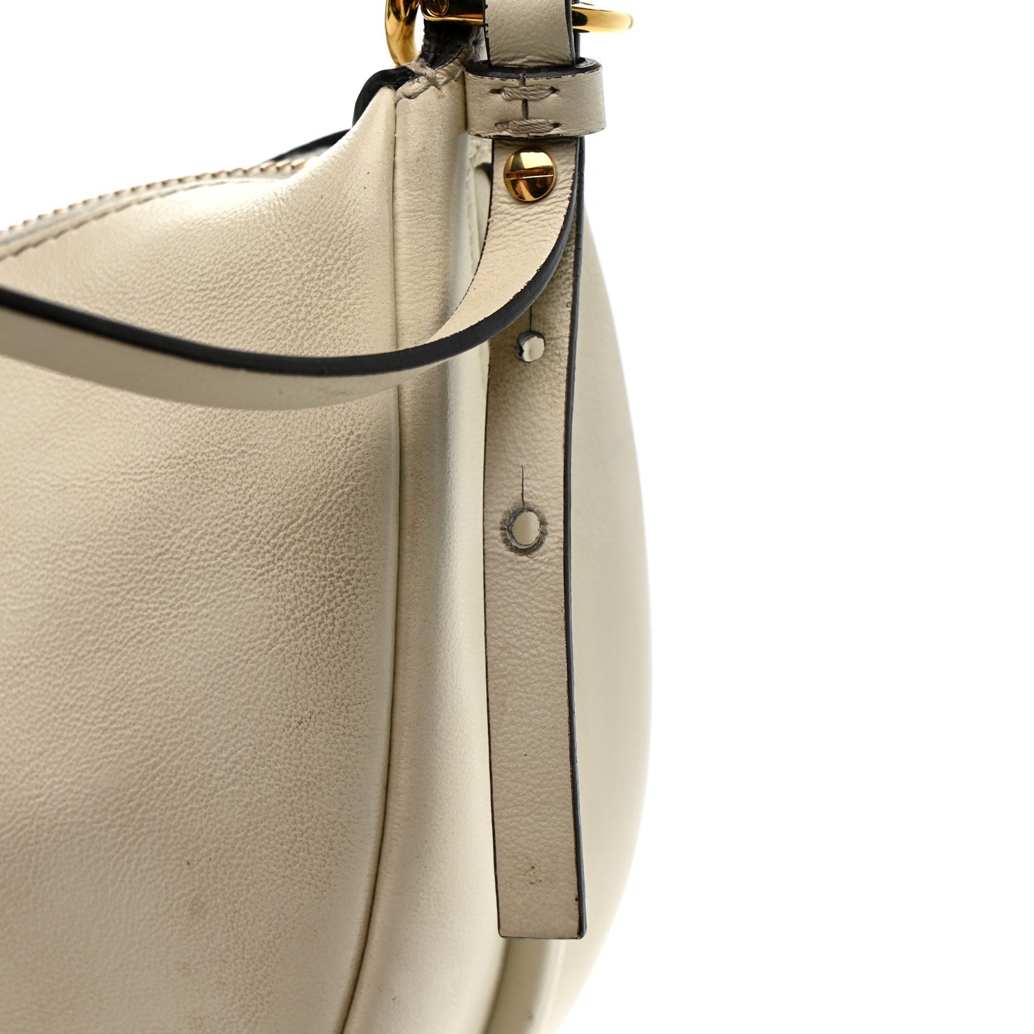 Fendi Vitello Grace Matte Mini Fendigraphy Hobo Bag White Ice 14 of 16