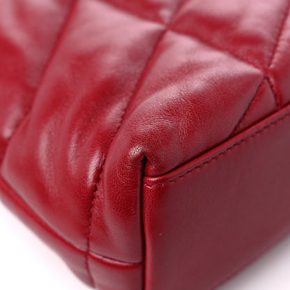 Saint Laurent Lambskin Quilted Toy Loulou Puffer Monogram Chain Satchel Red 10 of 14