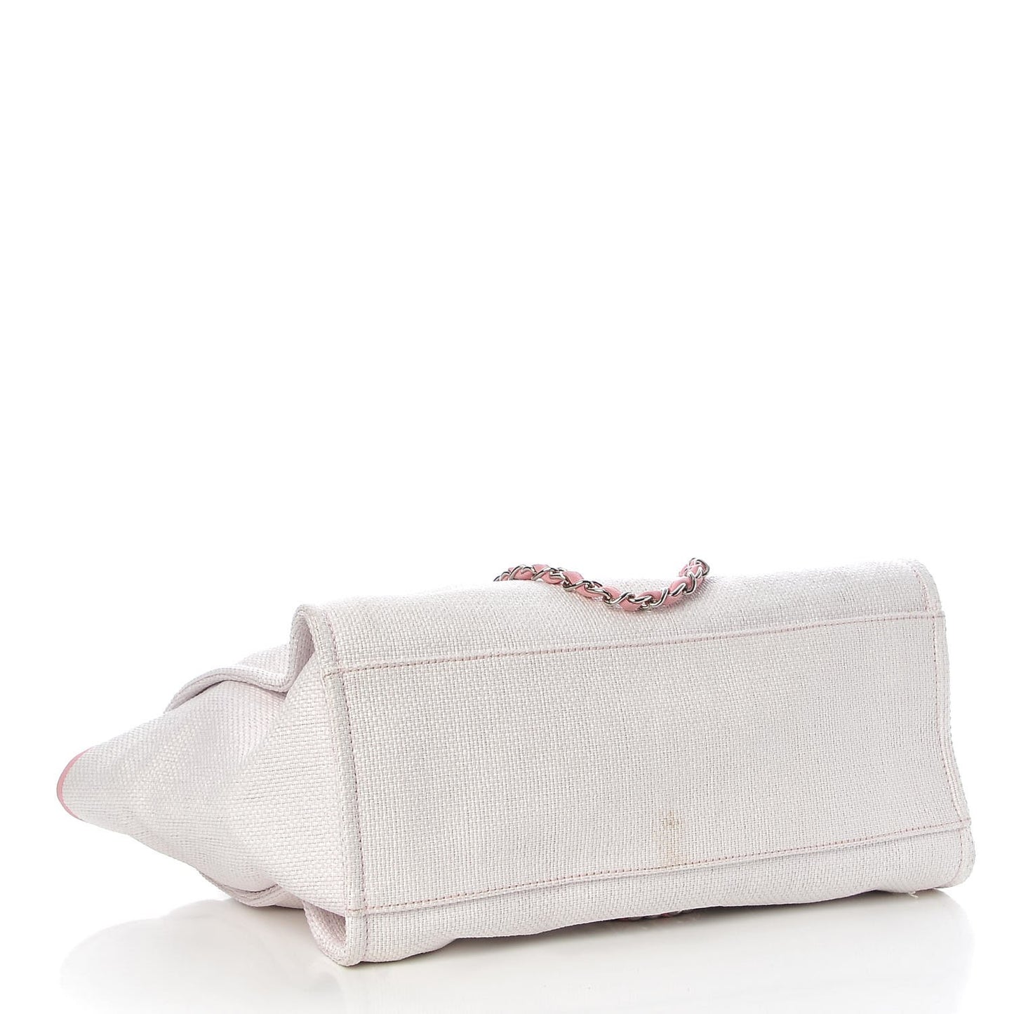 Woven Straw Raffia Large Deauville Tote Pink