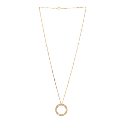 Cartier 18K Yellow Gold 3 Diamonds LOVE Pendant Necklace 3 of 6