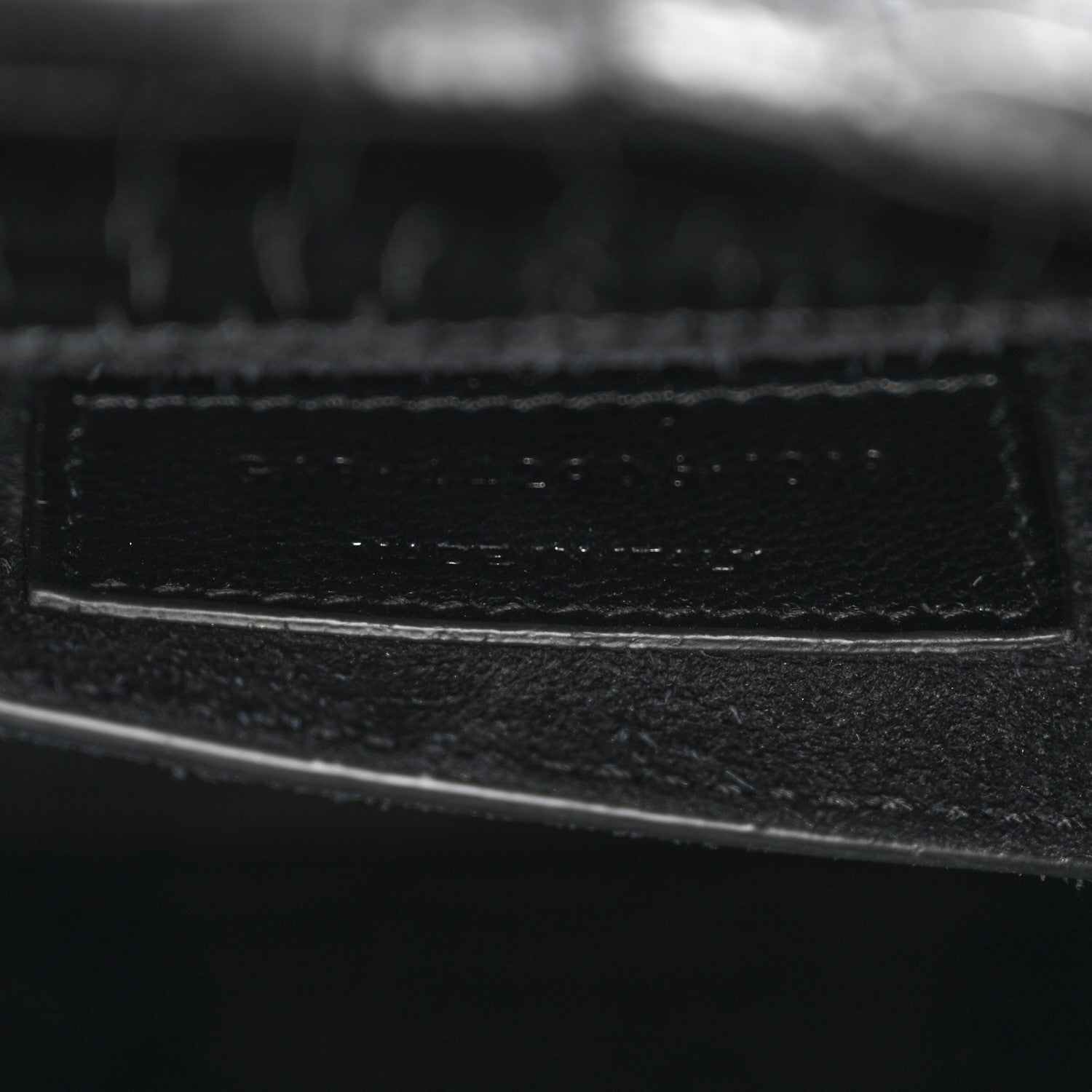 Saint Laurent Calfskin Crocodile Embossed Medium Monogram Sunset Black 8 of 13