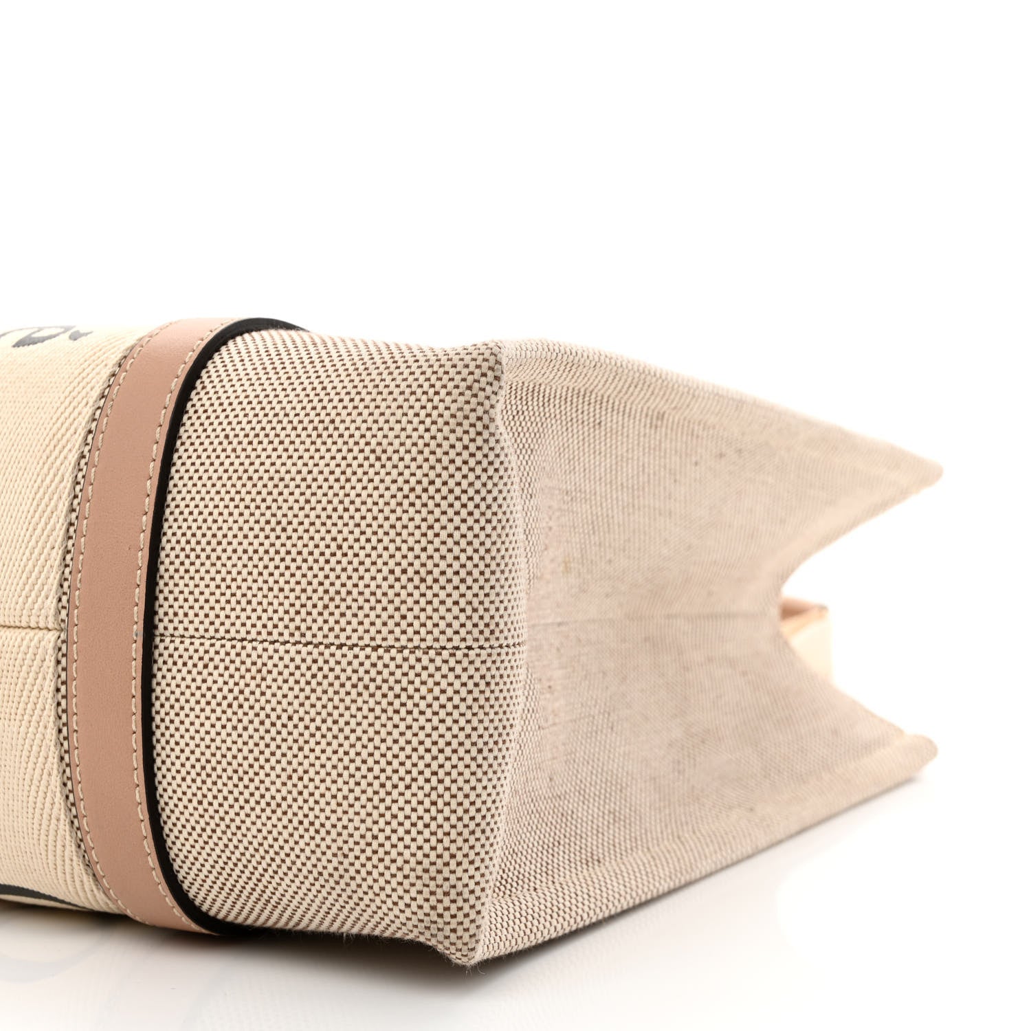 Chloe Cotton Calfskin Medium Woody Ribbon Tote Biscotti Beige 10 of 11