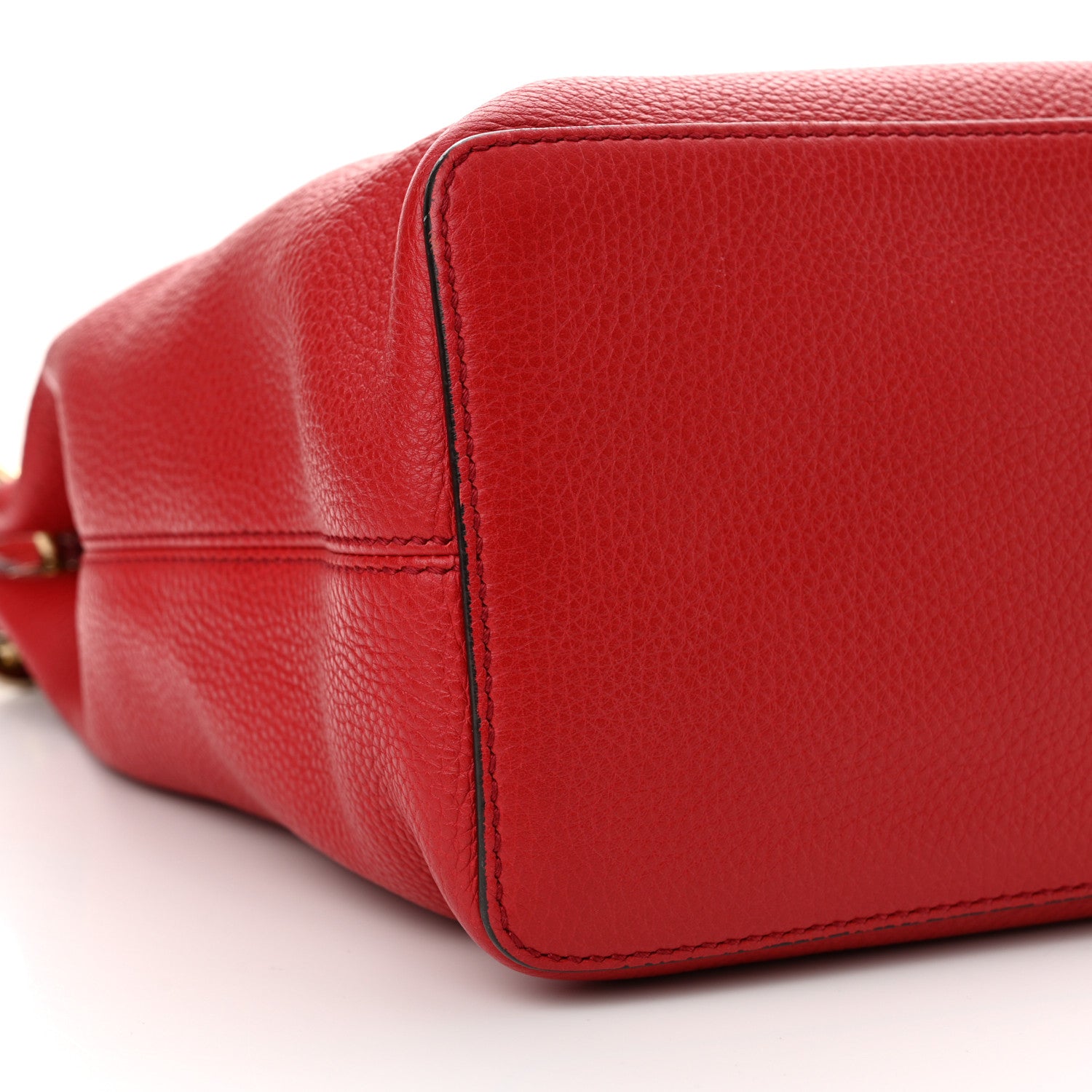 Gucci Pebbled Calfskin Large Soho Hobo Tabasco Red 9 of 17