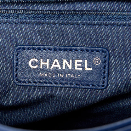 Chanel Lambskin Quilted Resin Bi-Color Chain Flap Bag Navy 6 of 11