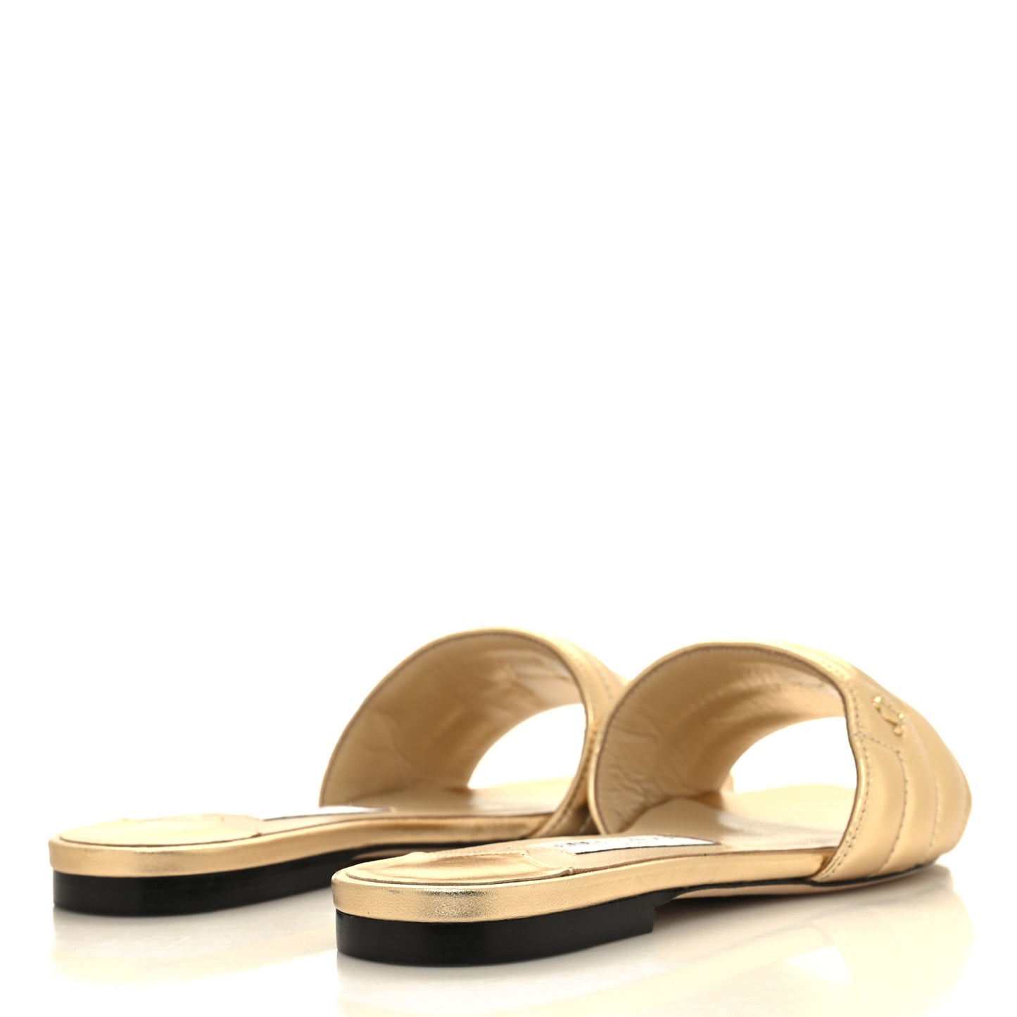 Nappa Themis Flat Sandals 37 Gold