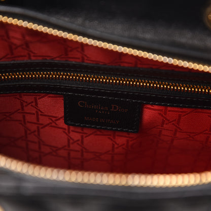 Christian Dior Lambskin Cannage Large Lady Dior Black 8 of 10