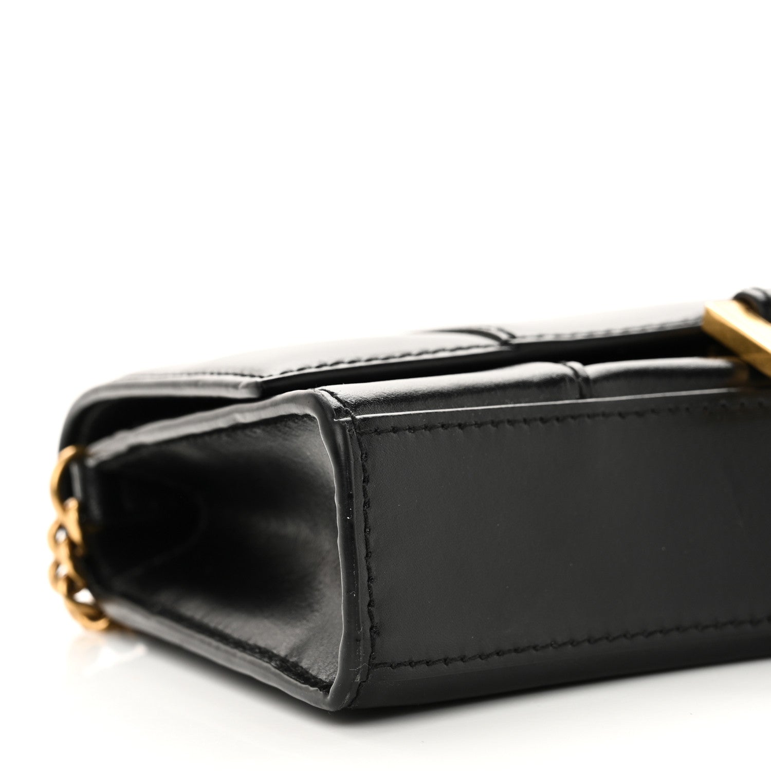 Balenciaga Shiny Box Calfskin Hourglass Chain Bag Black 8 of 9