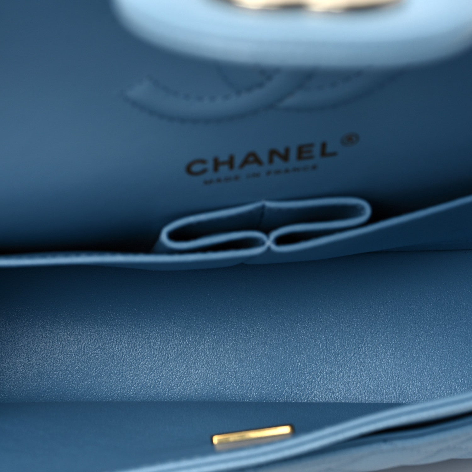 Chanel Caviar Quilted Small Double Flap Light Blue 5 of 8
