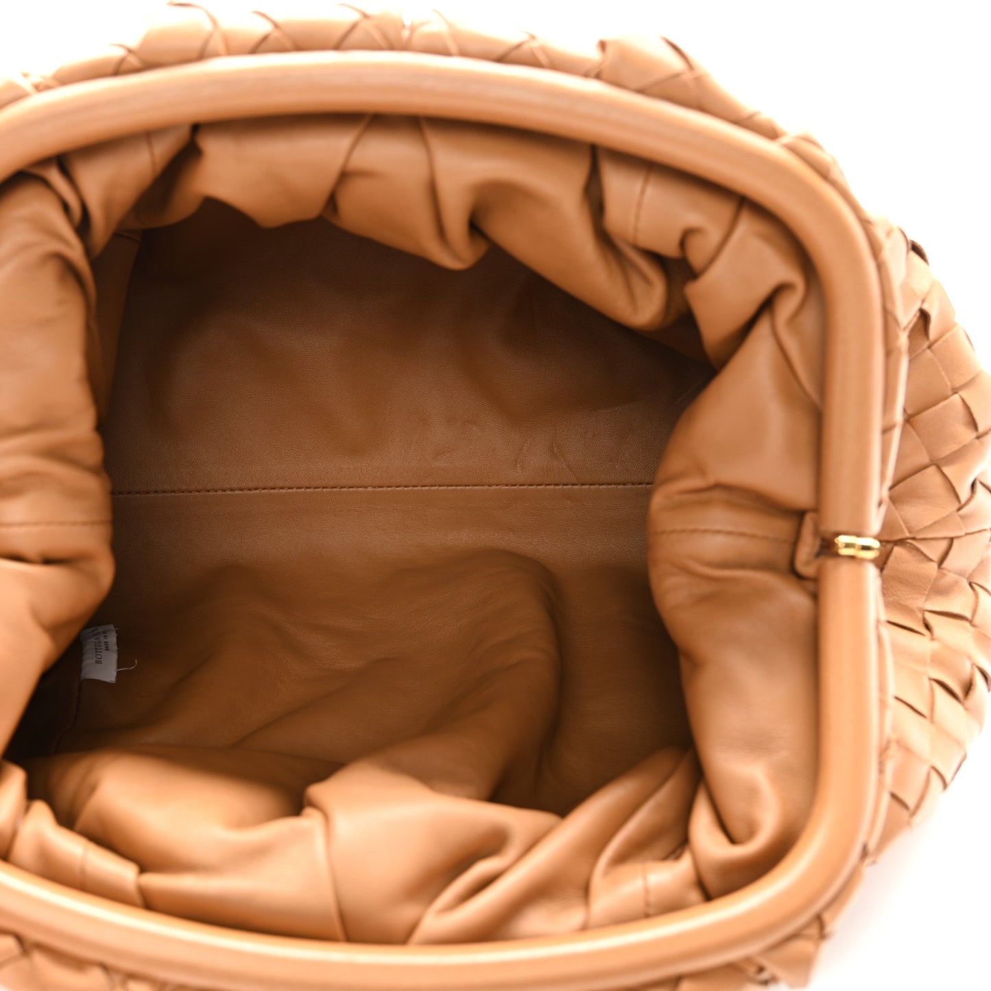 Nappa Maxi Intrecciato The Pouch Oversized Clutch Caramel