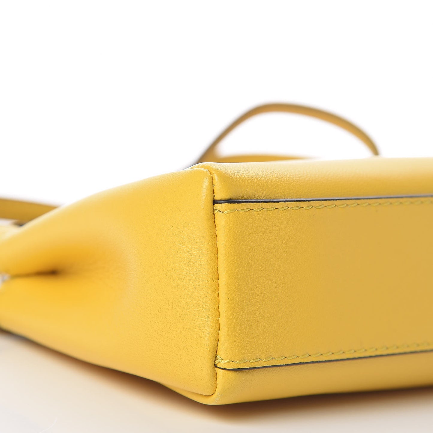 Shiny Nappa Micro Peekaboo Iconic Satchel Sunflower