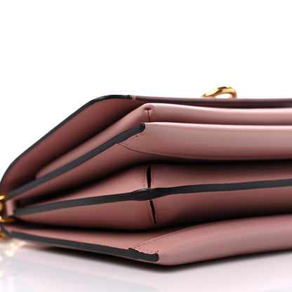 Salvatore Ferragamo Calfskin Trifolio Flap Bag Antique Rose 7 of 8