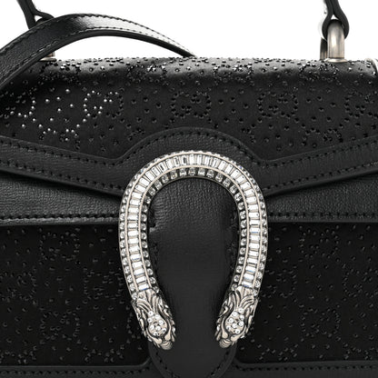 Gucci Satin Crystal GG Monogram Mini Dionysus Top Handle Bag Black 8 of 10