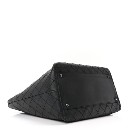 Chanel Calfskin Stitched Large Shopping Tote Black 4 of 10