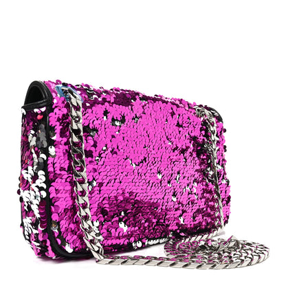 Dolce & Gabbana Sequin DG 3.5 Shoulder Bag Fuxia Argento 3 of 9