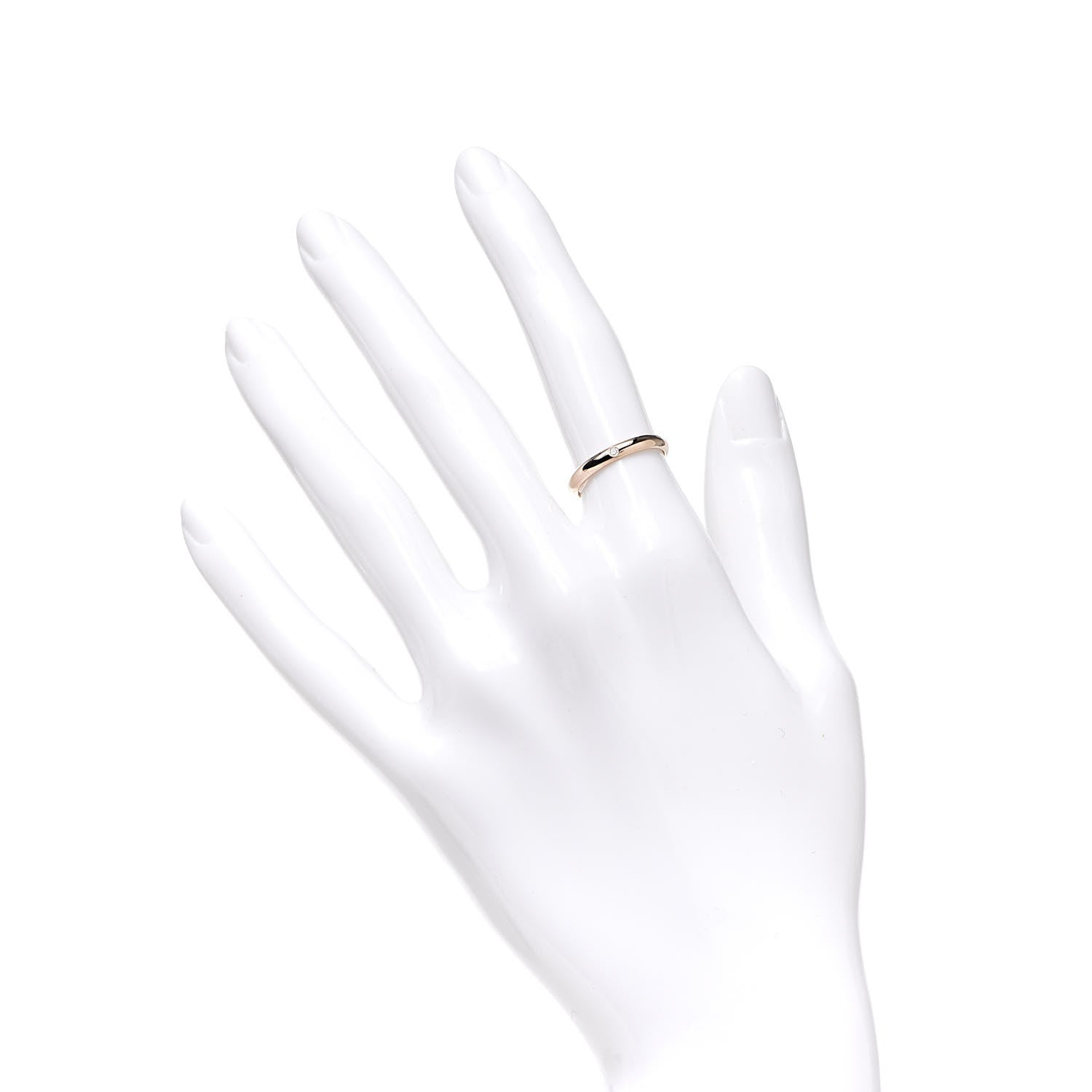 Cartier 18K Pink Gold Diamond 2.6mm 1895 Wedding Band Ring 49 4.75 2 of 7
