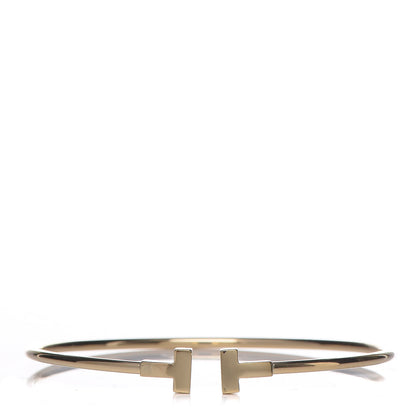 Tiffany 18K Yellow Gold Narrow T Wire Bracelet 1 of 4