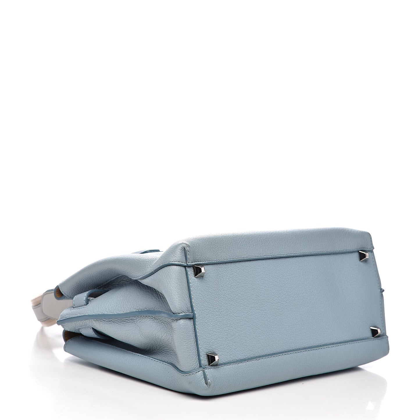Grained Calfskin Medium Milla Tote Sky Blue